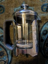 3-4 Cup La Cafetiere French Press Silver/chrome Borosilicate Glass