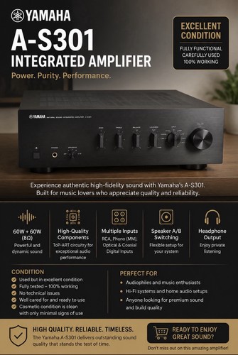 Yamaha s301 integrated - a-s301,