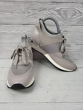 Office Grey Faux Leather & Suede Trainers. Ladies Size 5. PD