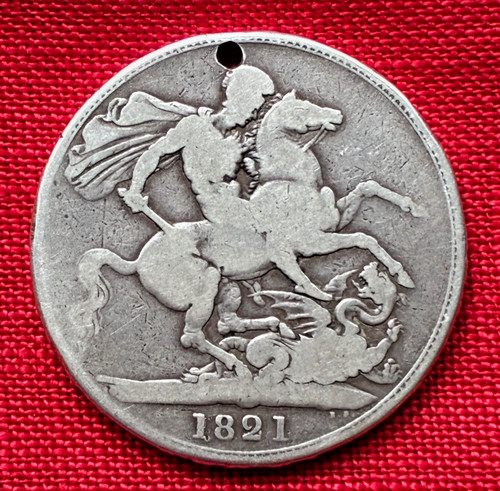 1821 george silver crown - silver,