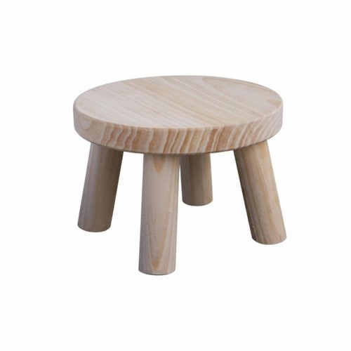 Small wooden stool - stool, curved