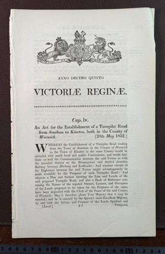 1852 act parliament - parliament, southam