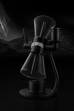 Black Backwoods Hourglass Gravity Bong Hookah Set | Glass & Alloy | UK Seller