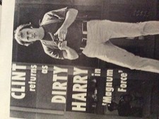 m5-2h ephemera 1970/s film article clint eastwood returns as dirty harry magnum 