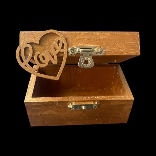 Gold hand painted wood jewelry - gold,
