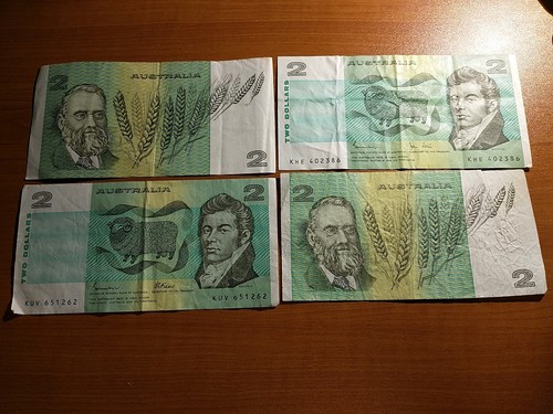 Australia dollar bills old - 2,