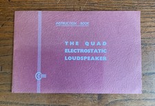 Quad Electrostatic Loudspeaker Instruction Book - 1964 - Vintage