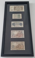 Framed WWII Era Banknotes