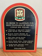 Vintage Big Steak Pub Sign
