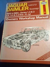 HAYNES OWNERS WORKSHOP MANUAL - JAGUAR XJS/XJ & DAIMLER SOVEREIGN - VGC