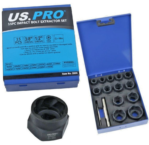 Pro 15pc impact bolt - us,