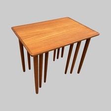 Fab Vintage MCM 1960s Danish Set of 3 Nesting Tables by H. W. Klein for Bramin