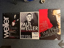 3 RARE  UNUSED VINTAGE BILLBOARD/RECORD STORE POSTERS - JAM PAUL WELLER (2000s)