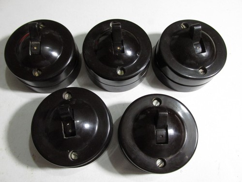 Vintage bakelite switches - bakelite,