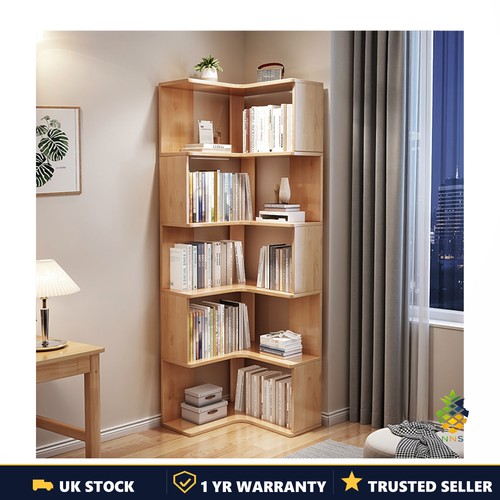 Tier narrow corner bookshelf - 5-tier,