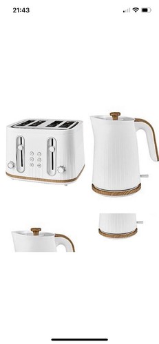 White wood effect kettle - wood,