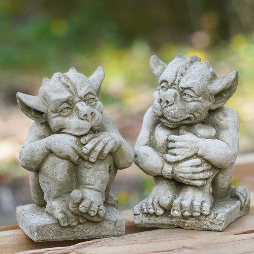 Watchful gargoyle stone - gargoyle, statue