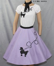 3-Pc Lavender Poodle Skirt