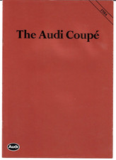 Audi Coupe 1984 UK Market Sales Brochure GT 2.0 2.2 Injection
