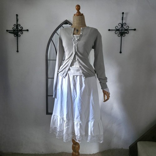 Grey cotton pointelle eyelet - grey,