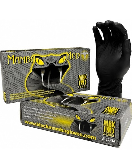 Black mamba nitrile disposable - black,