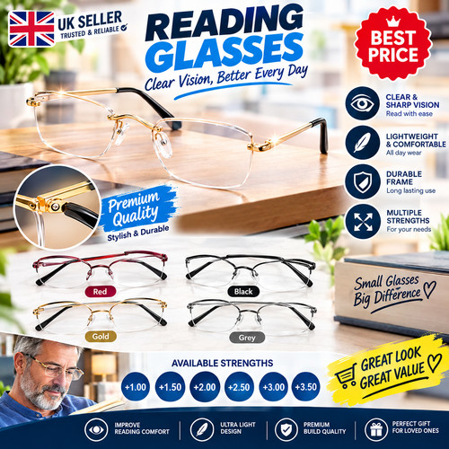 Metal half moon reading - metal,