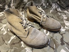 Good Used Late 1980s British Army Issue Desert Ankle Boots UK Size 7 Gulf War