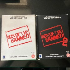 Video Nasties Box Of The Banned 1 & 2 Both With Original Leaflets DVD Box sets.