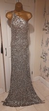 Vintage Scala Maxi Evening Dress, Silk  Sequin Sparkly, Stunning Christmas Uk10 