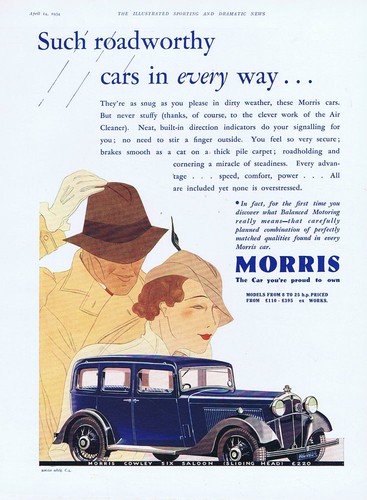 Morris cowley six saloon motor - cowley,