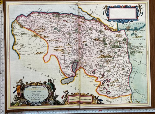 Old antique tudor map - antique,