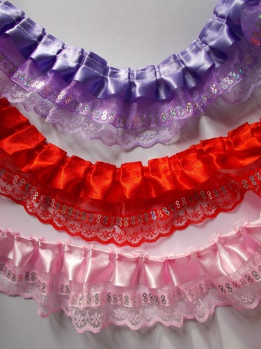 Satin ribbon over pleat - satin,