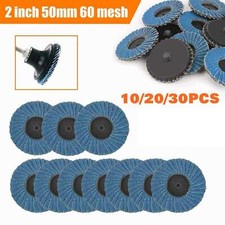 SATC 10/20/30 PCS 2 Inch Quick Change Flap Disc 60 Grit Roll Lock Flap Discs T27