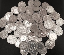 Bulk sixpence coins polished - bulk,