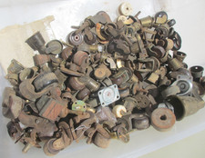 Victorian Brass Ceramic Iron Furniture Castors Wheels Old Antique ODD 9KG