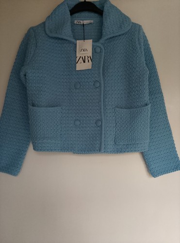 Zara blue double breasted - blue, double-breasted