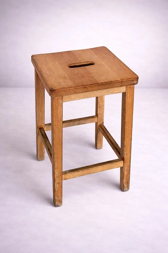 Vintage oak beech bar stool - vintage,