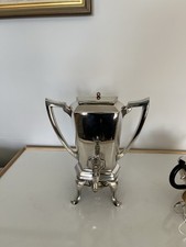 SILVER PLATED HOT WATER URN ON 4 TURNED LEGS (PS-Co)