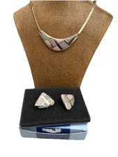 Avon Bib Necklace Earrings Set