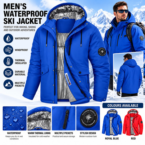 Men waterproof ski - waterproof, jacket