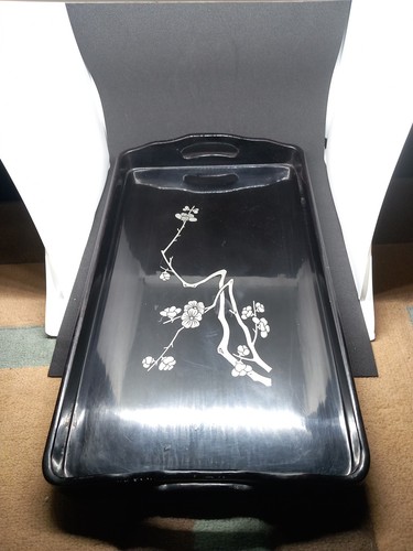 Vintage black lacquer - lacquer, serving