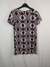 Ladies casual printed shift dress size S/M short sleeve Vera & Lucy