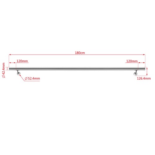 Stainless steel handrail stair - stainless,