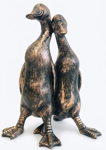 Vintage bronze duck garden - bronze,