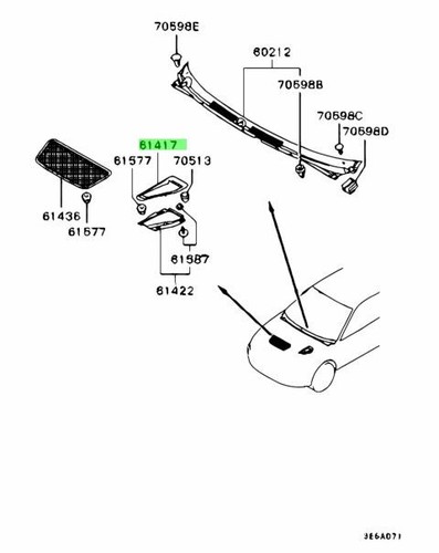 Garnish hood air inlet - air, otr
