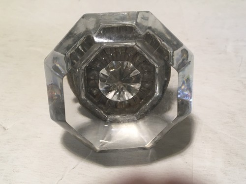 Vtg single octagon glass - octagon, door