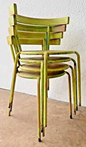 Retro green metal - x,