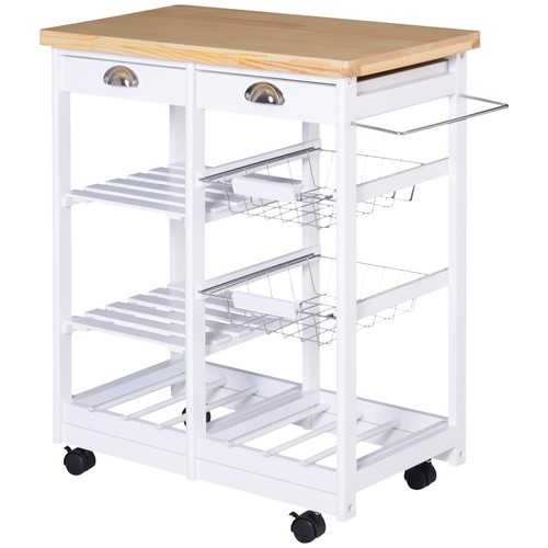 Homcom rolling kitchen - rolling,