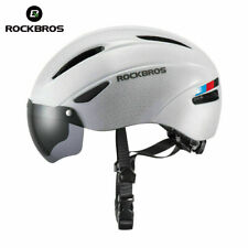 RockBros White Bicycle Helmet MTB Road Bike PC Riding Helmet with Goggle 57-62cm