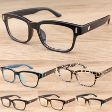 Thick Rectangle Clear Lens Glasses Women's Mens Fashion Vintage 